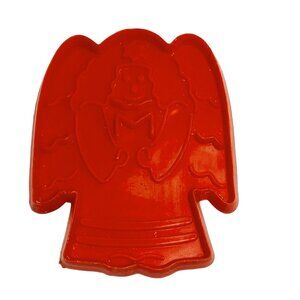 Vintage Red Angel Cookie Imprint Cutter Holiday Christmas Baking Tool